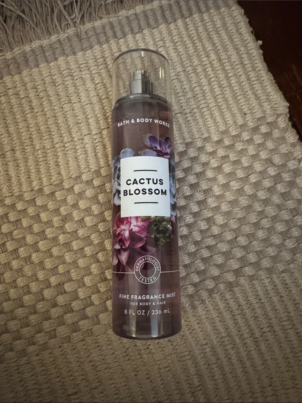 Bath & Body Works Cactus Blossom Fine Fragrance Mist - Purple Floral Bottle